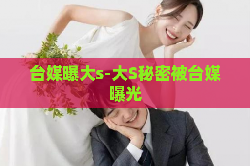 台媒曝大s-大S秘密被台媒曝光